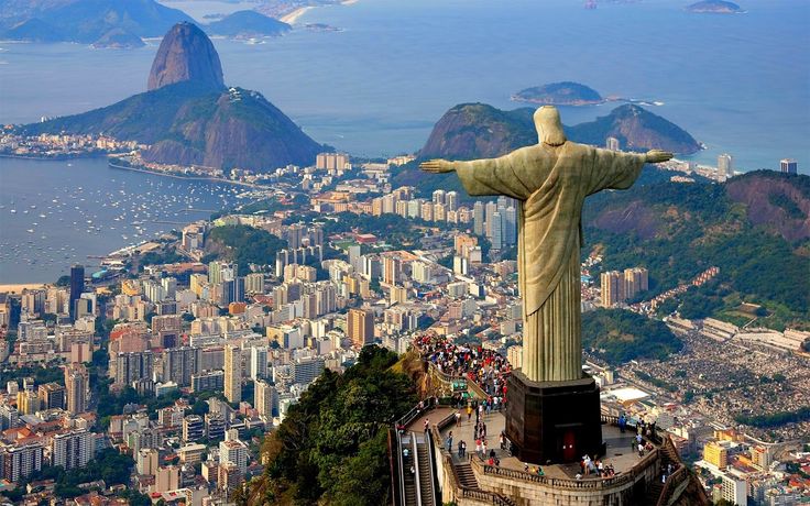 Another 1 of the seven wonders of the world in Brazil Rio de Janeiro_ & what better scene than to have God himself at the center of all this beauty _3